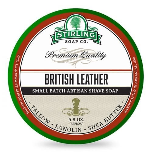 Stirling Soap Company Sapone da barba British Leather 170 ml